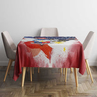 Filipino American History Month Tablecloth USA Eagle and Philippines Coat of Arms Symbol with National Flag - Wonder Print Shop