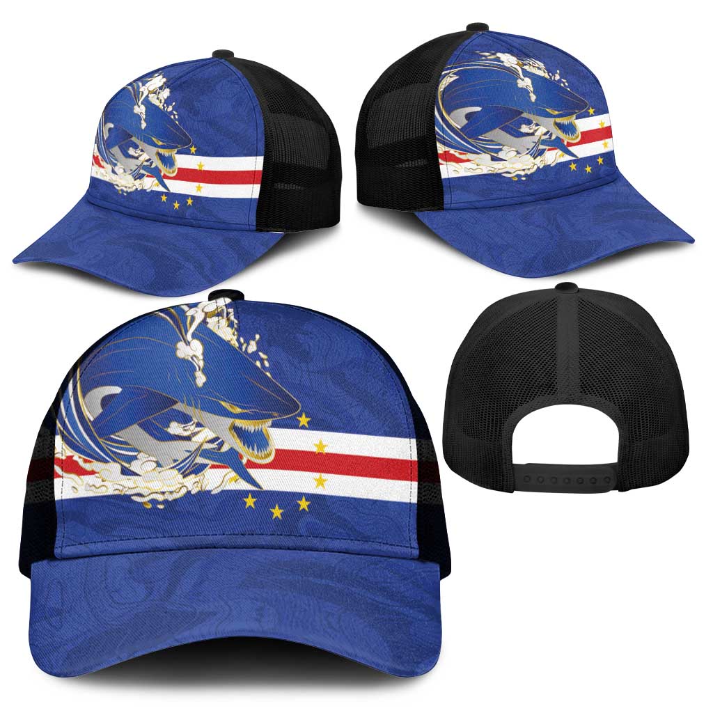 Cape Verde National Football Baseball Net Cap Glory Blue Sharks - Wonder Print Shop