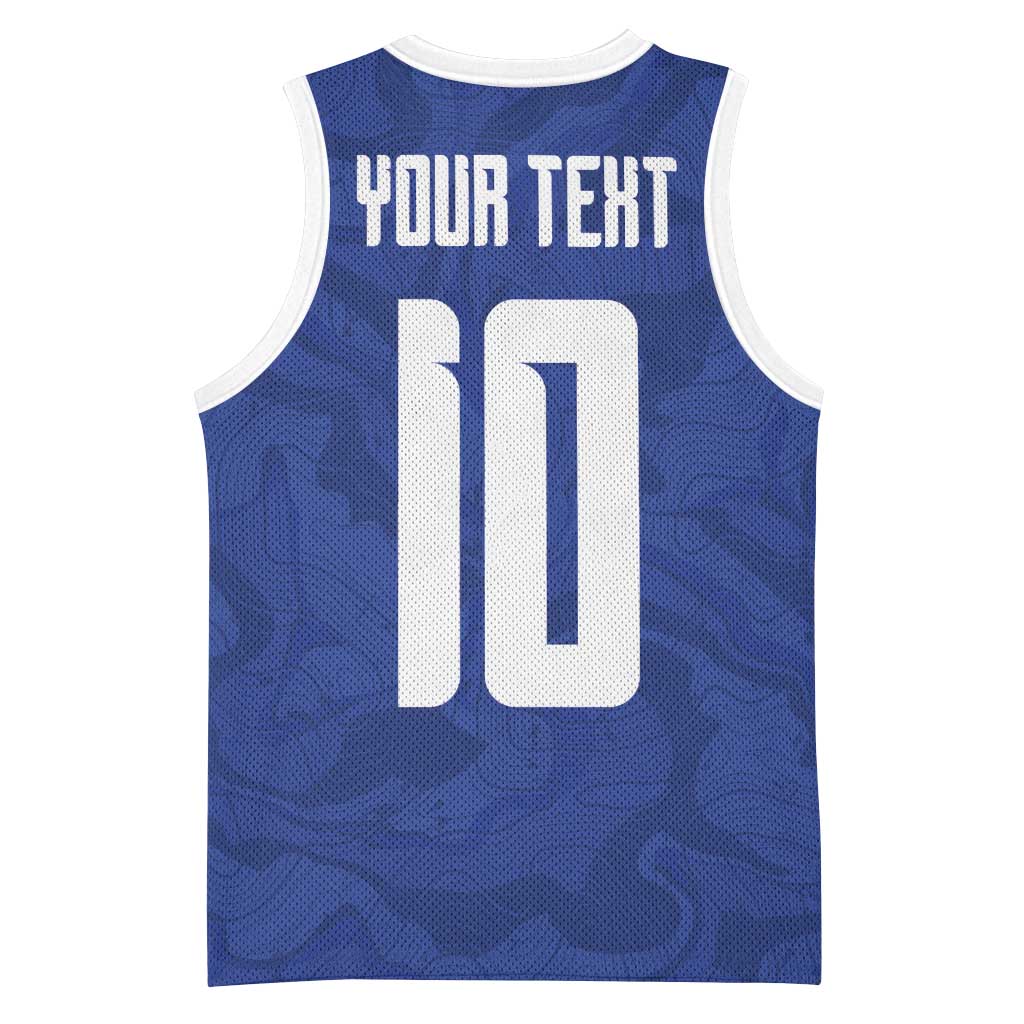 Custom Cape Verde National Football Basketball Jersey Glory Blue Sharks - Wonder Print Shop