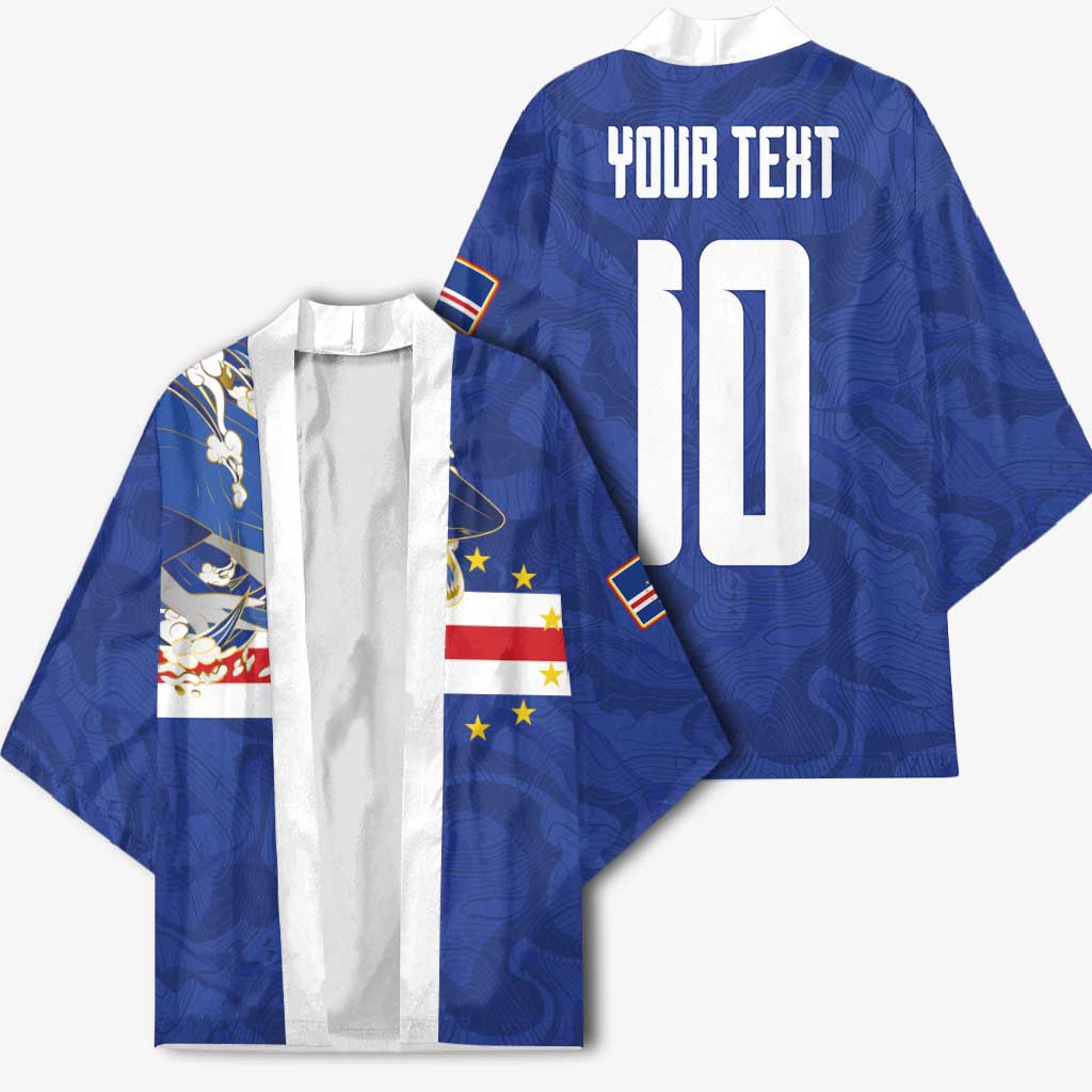 Custom Cape Verde National Football Kimono Glory Blue Sharks - Wonder Print Shop