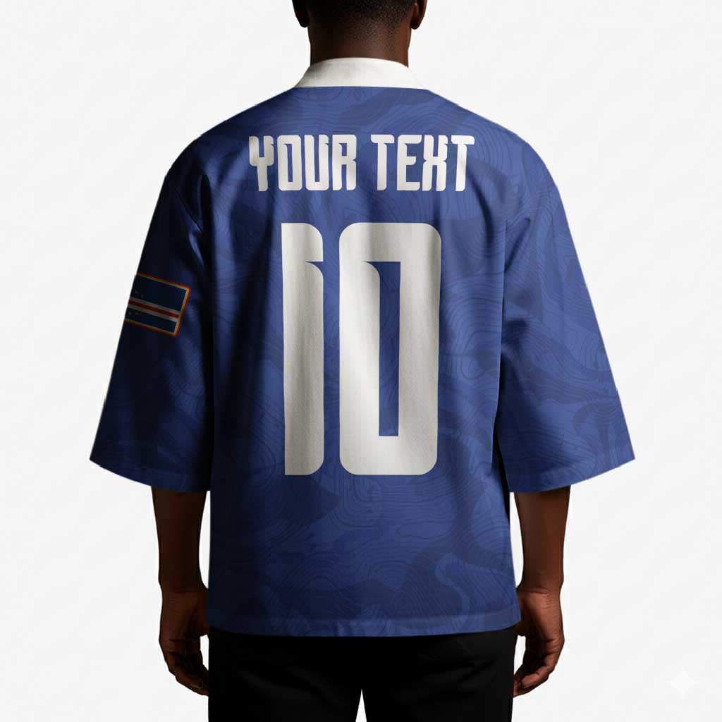Custom Cape Verde National Football Kimono Glory Blue Sharks - Wonder Print Shop