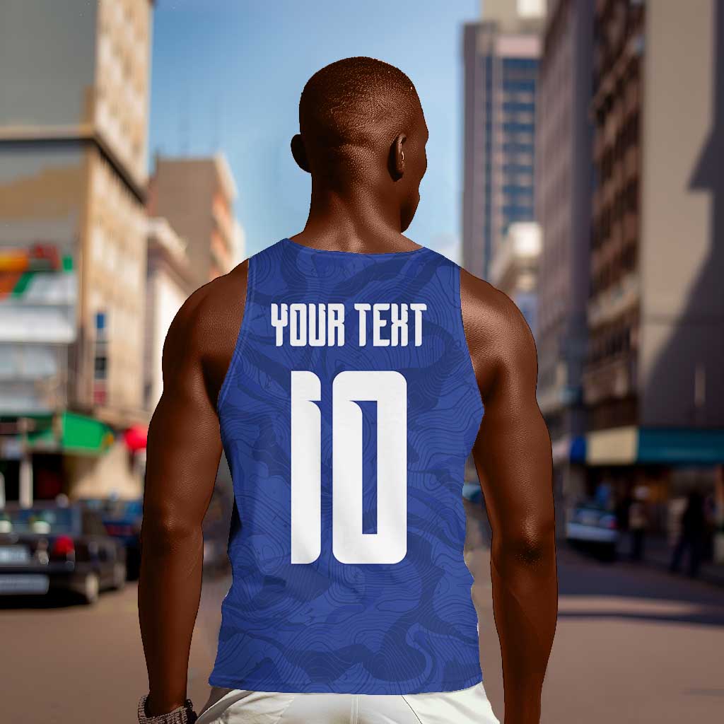 Custom Cape Verde National Football Men Tank Top Glory Blue Sharks - Wonder Print Shop