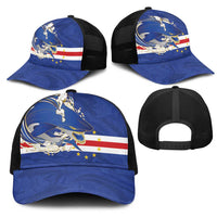 Cape Verde National Football Mesh Trucker Cap Glory Blue Sharks - Wonder Print Shop