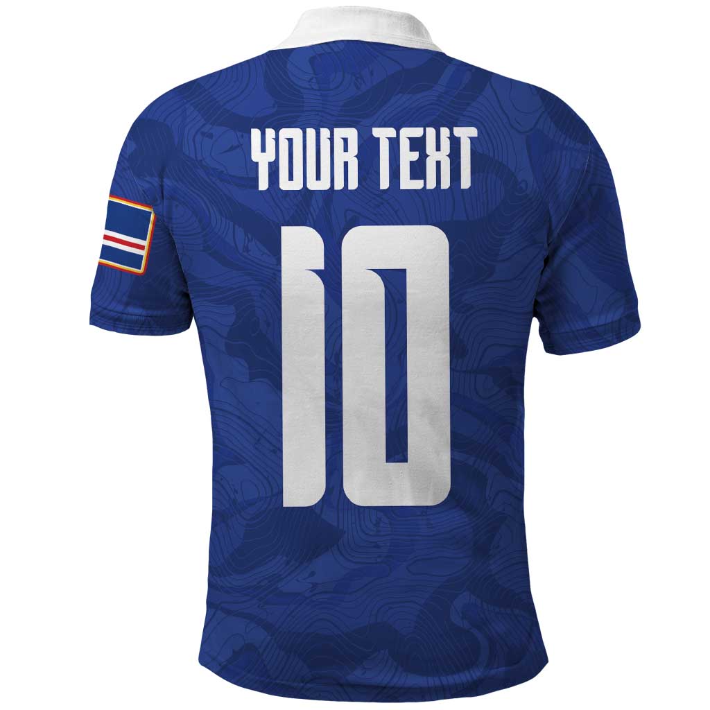 Custom Cape Verde National Football Polo Shirt Glory Blue Sharks - Wonder Print Shop
