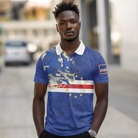 Custom Cape Verde National Football Polo Shirt Glory Blue Sharks - Wonder Print Shop