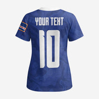 Custom Cape Verde National Football Scrub Top Glory Blue Sharks - Wonder Print Shop