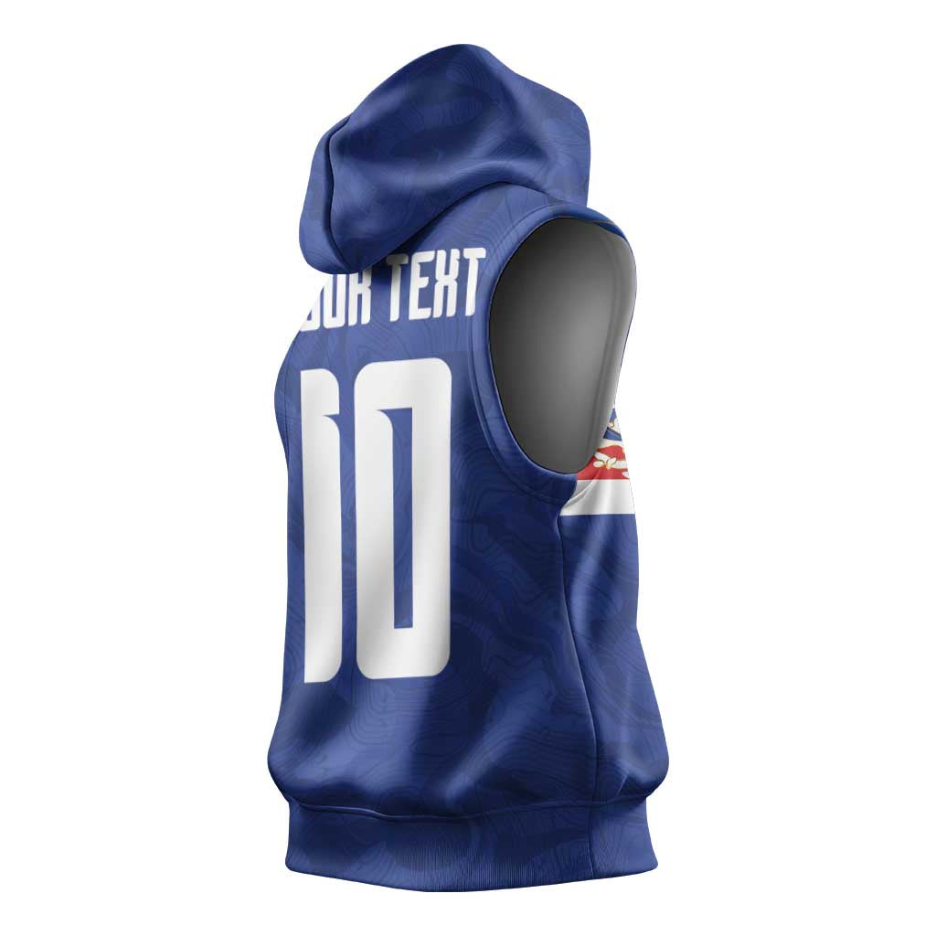 Custom Cape Verde National Football Sleeveless Hoodie Glory Blue Sharks - Wonder Print Shop