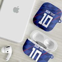 Custom Croatia National Football AirPods Case The Checkered Blue Version - Wonder Print Shop