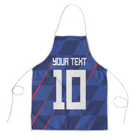 Custom Croatia National Football Apron The Checkered Blue Version - Wonder Print Shop