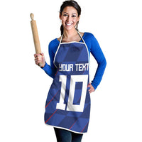 Custom Croatia National Football Apron The Checkered Blue Version - Wonder Print Shop