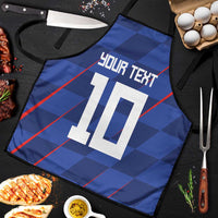 Custom Croatia National Football Apron The Checkered Blue Version - Wonder Print Shop