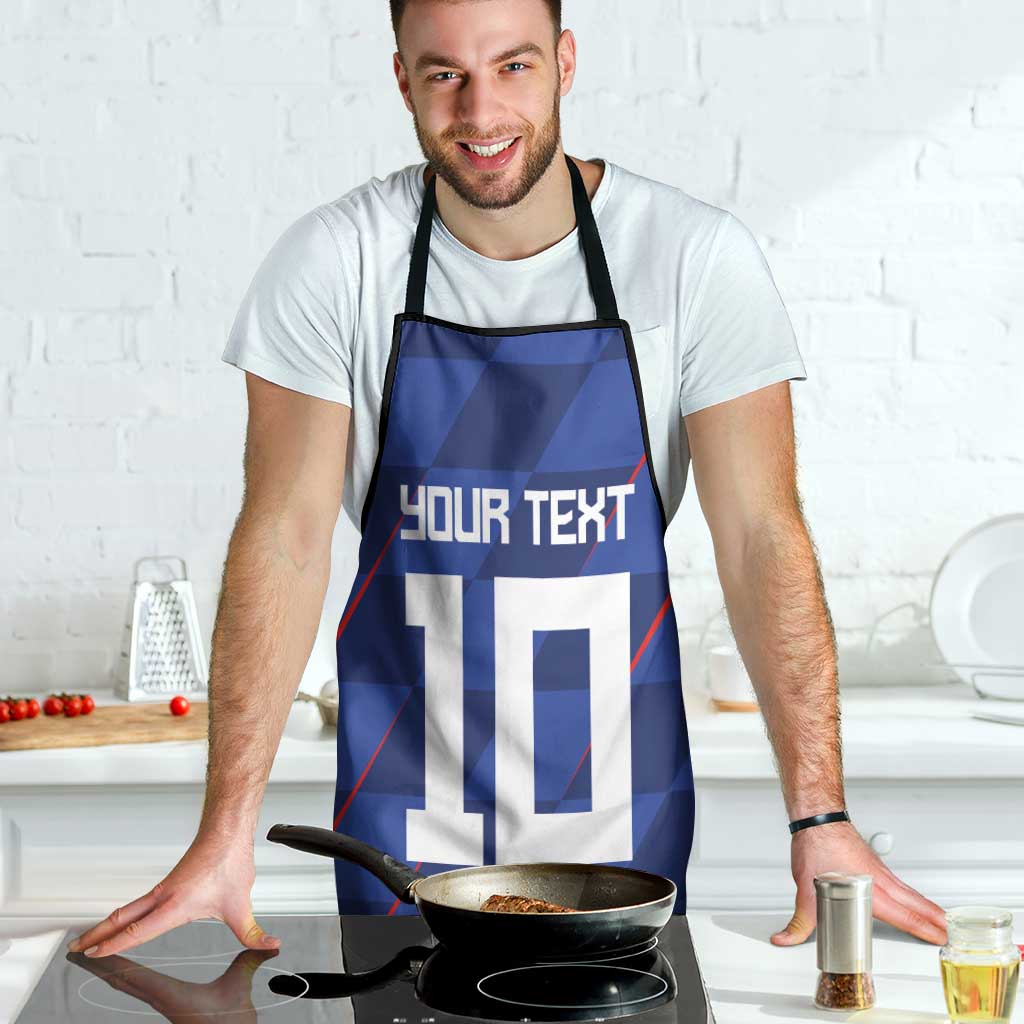Custom Croatia National Football Apron The Checkered Blue Version - Wonder Print Shop