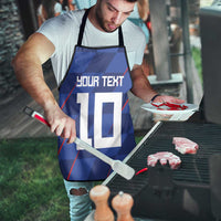 Custom Croatia National Football Apron The Checkered Blue Version - Wonder Print Shop
