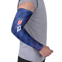 Custom Croatia National Football Arm Sleeves The Checkered Blue Version - Wonder Print Shop