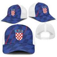 Croatia National Football Baseball Net Cap The Checkered Blue Version - Wonder Print Shop