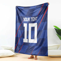 Custom Croatia National Football Blanket The Checkered Blue Version - Wonder Print Shop