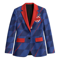 Custom Croatia National Football Blazer The Checkered Blue Version - Wonder Print Shop
