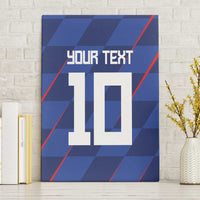 Custom Croatia National Football Canvas Wall Art The Checkered Blue Version - Wonder Print Shop