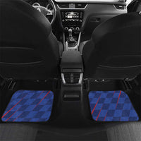 Custom Croatia National Football Car Mats The Checkered Blue Version - Wonder Print Shop