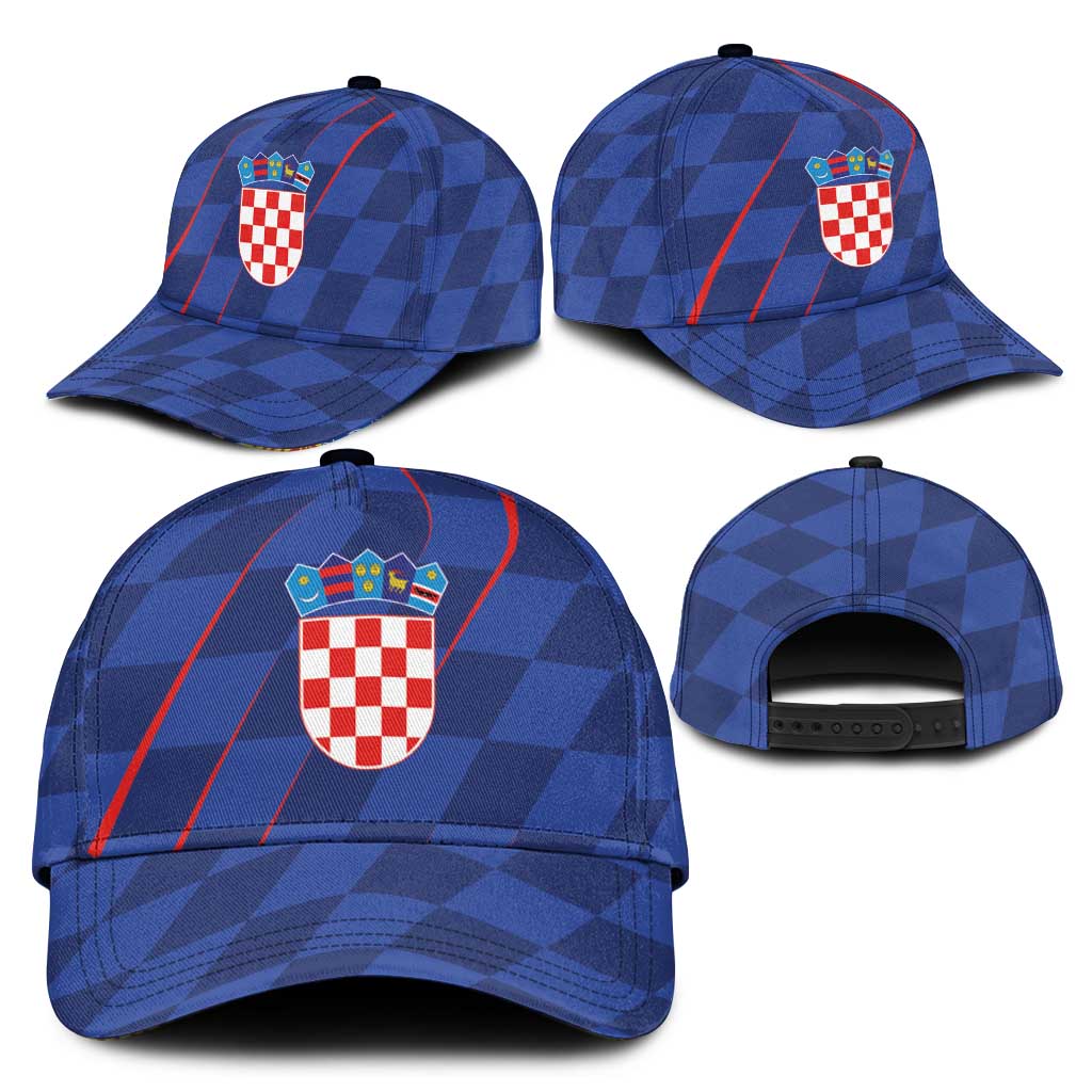 Croatia National Football Classic Cap The Checkered Blue Version - Wonder Print Shop