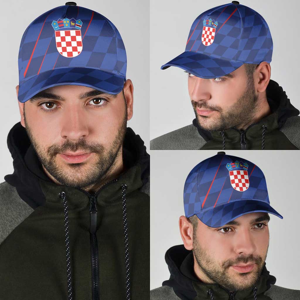 Croatia National Football Classic Cap The Checkered Blue Version - Wonder Print Shop