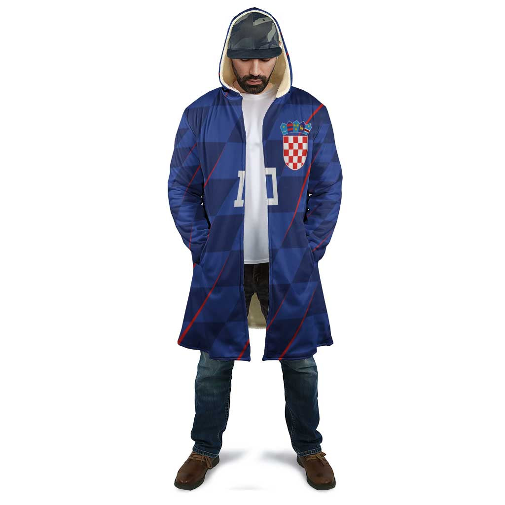 Custom Croatia National Football Cloak The Checkered Blue Version - Wonder Print Shop
