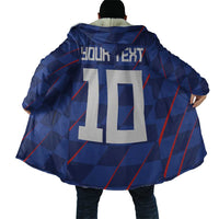Custom Croatia National Football Cloak The Checkered Blue Version - Wonder Print Shop