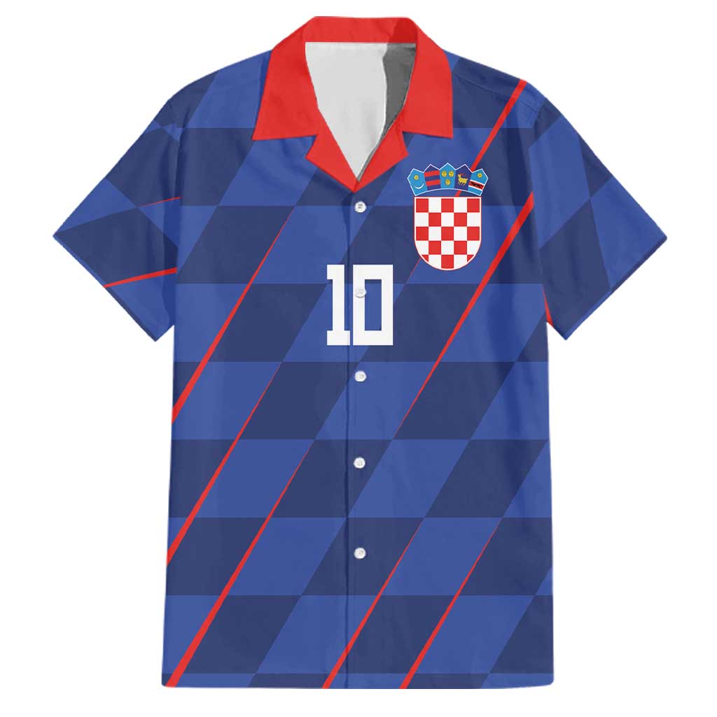 Custom Croatia National Football Family Matching Long Sleeve Bodycon Dress and Hawaiian Shirt The Checkered Blue Version - Wonder Print Shop