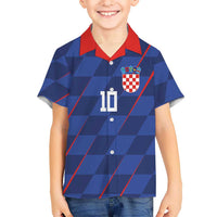 Custom Croatia National Football Family Matching Mermaid Dress and Hawaiian Shirt The Checkered Blue Version - Wonder Print Shop