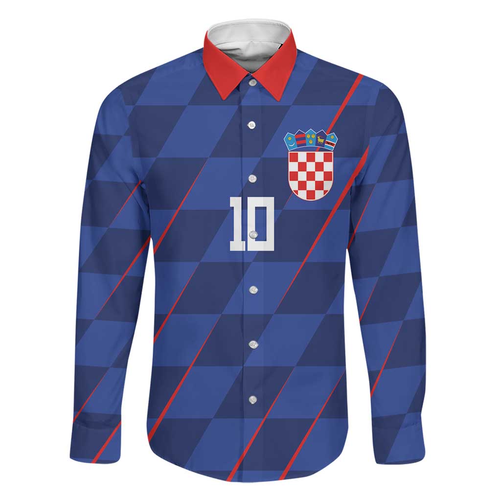 Custom Croatia National Football Family Matching Off Shoulder Maxi Dress and Hawaiian Shirt The Checkered Blue Version - Wonder Print Shop