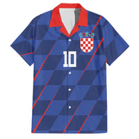 Custom Croatia National Football Family Matching Puletasi and Hawaiian Shirt The Checkered Blue Version - Wonder Print Shop