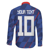Custom Croatia National Football Family Matching Puletasi and Hawaiian Shirt The Checkered Blue Version - Wonder Print Shop