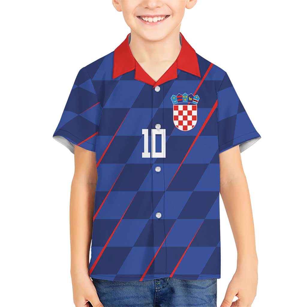 Custom Croatia National Football Family Matching Tank Maxi Dress and Hawaiian Shirt The Checkered Blue Version - Wonder Print Shop