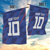 Custom Croatia National Football Garden Flag The Checkered Blue Version - Wonder Print Shop