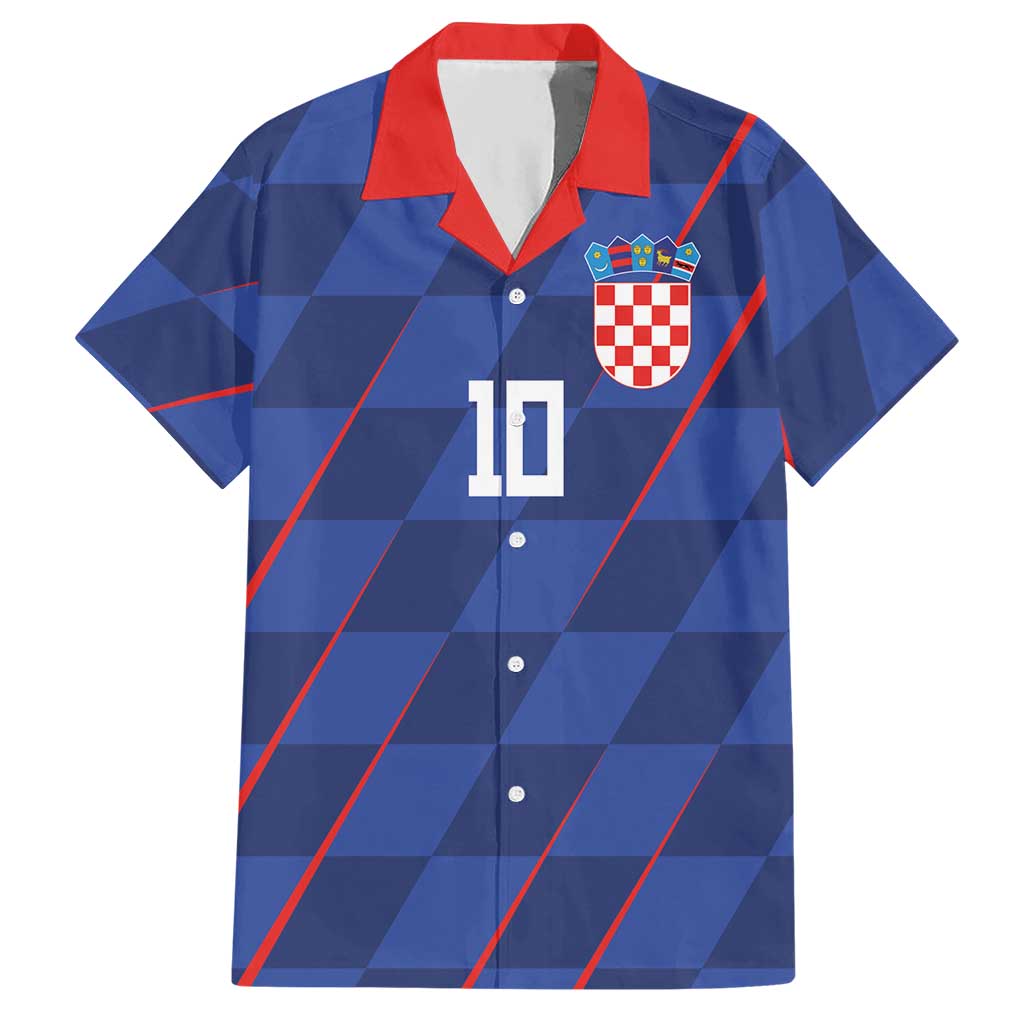 Custom Croatia National Football Hawaiian Shirt The Checkered Blue Version - Wonder Print Shop