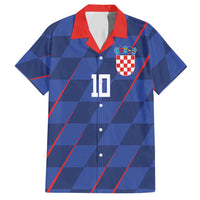 Custom Croatia National Football Hawaiian Shirt The Checkered Blue Version - Wonder Print Shop