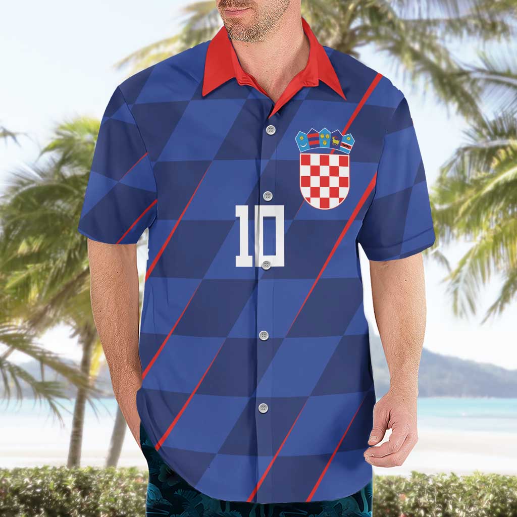 Custom Croatia National Football Hawaiian Shirt The Checkered Blue Version - Wonder Print Shop