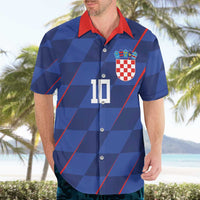 Custom Croatia National Football Hawaiian Shirt The Checkered Blue Version - Wonder Print Shop