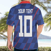 Custom Croatia National Football Hawaiian Shirt The Checkered Blue Version - Wonder Print Shop