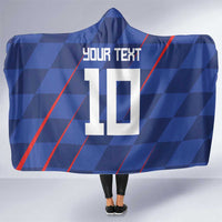 Custom Croatia National Football Hooded Blanket The Checkered Blue Version - Wonder Print Shop