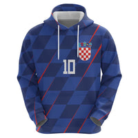 Custom Croatia National Football Hoodie The Checkered Blue Version - Wonder Print Shop