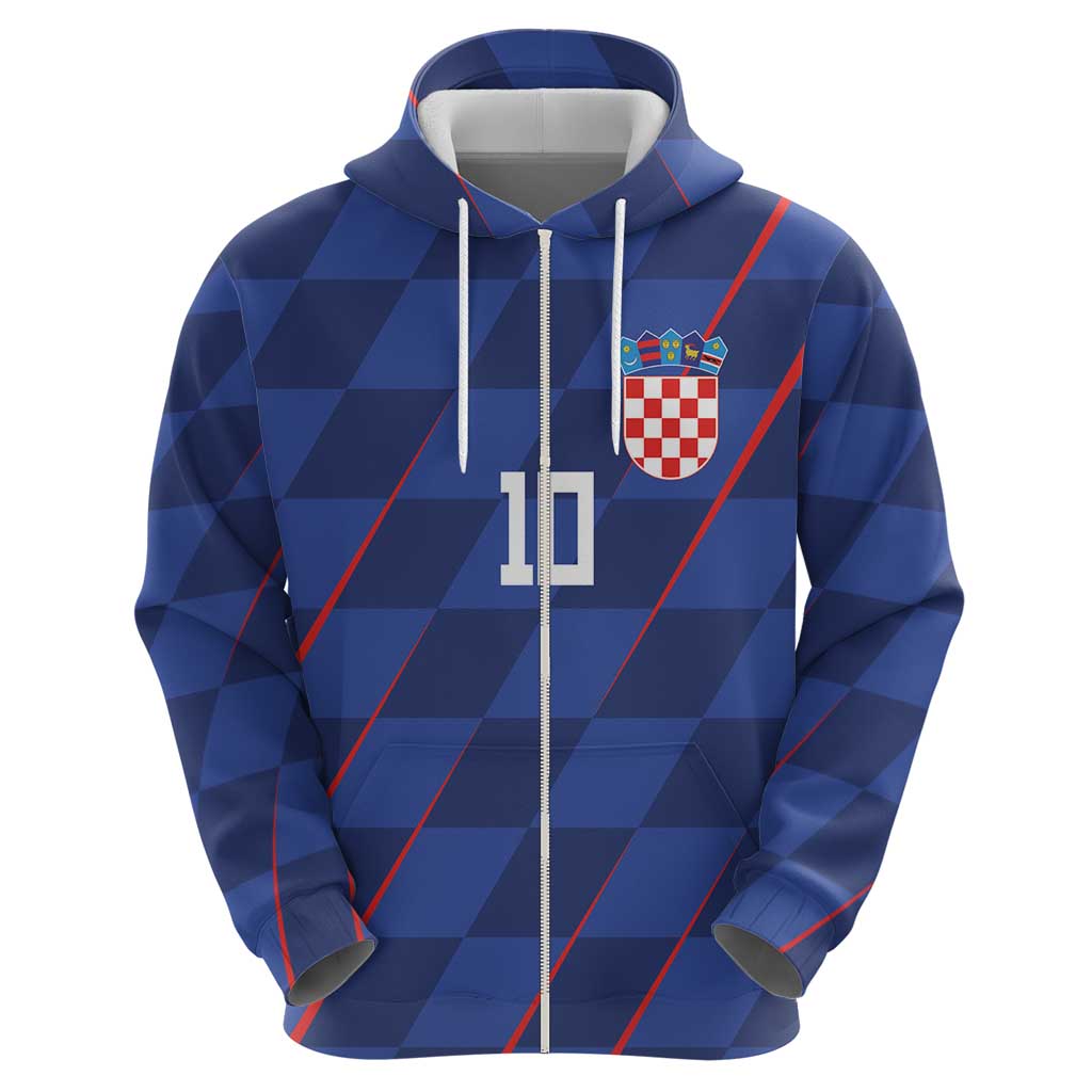 Custom Croatia National Football Hoodie The Checkered Blue Version - Wonder Print Shop