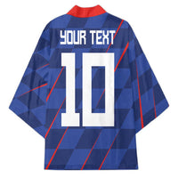 Custom Croatia National Football Kimono The Checkered Blue Version - Wonder Print Shop