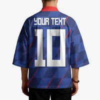Custom Croatia National Football Kimono The Checkered Blue Version - Wonder Print Shop