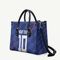 Custom Croatia National Football Leather Bag The Checkered Blue Version - Wonder Print Shop