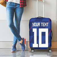 Custom Croatia National Football Luggage Cover The Checkered Blue Version - Wonder Print Shop