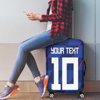 Custom Croatia National Football Luggage Cover The Checkered Blue Version - Wonder Print Shop