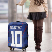 Custom Croatia National Football Luggage Cover The Checkered Blue Version - Wonder Print Shop