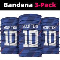 Custom Croatia National Football Neck Gaiter The Checkered Blue Version - Wonder Print Shop