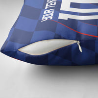 Custom Croatia National Football Pillow Cover The Checkered Blue Version - Wonder Print Shop